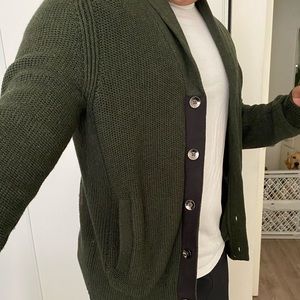 Olive Drab Men’s Cardigan